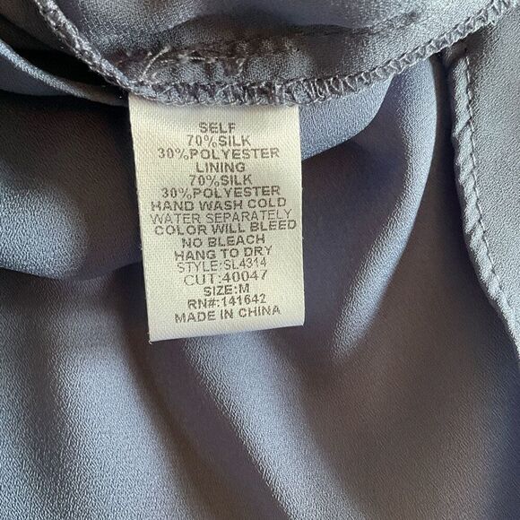 She + Sky Shorts Blue Flowy Sheer Overlay Pull On Elastic Waist Belt Size Medium - Picture 9 of 9